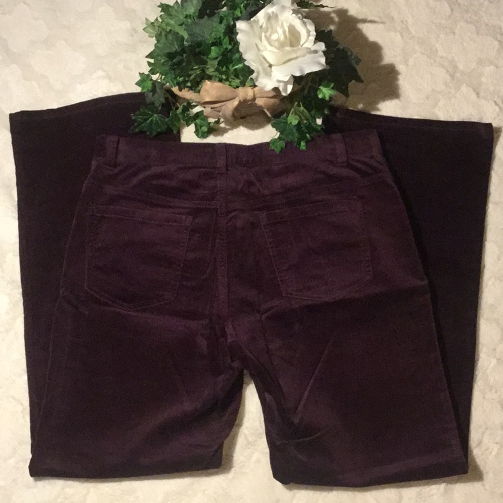 EUC Talbots Velveteen Boot Cut Maroon Pants, 6P